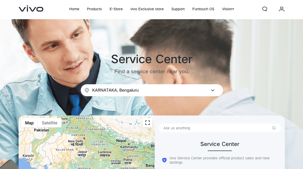 authorized Vivo service center