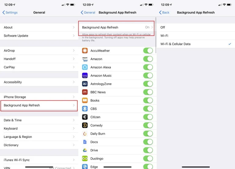 Turn off your iPhone background app refresh