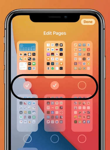 whole page of apps from your home screen