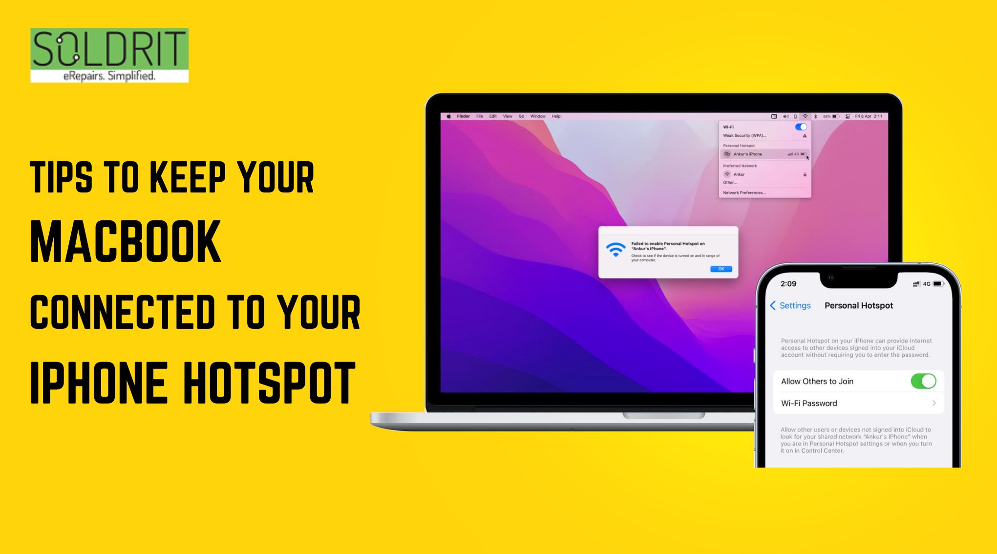 Tips to keep your MacBook connected to your iPhone hotspot