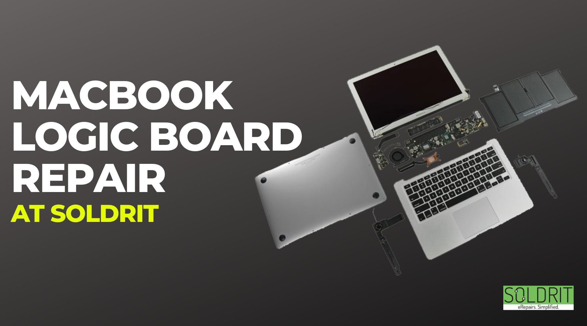 MacBook logic board repair at Soldrit